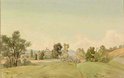 View of Vrhnika and the Church of the Holy Trinity by Ladislav Benesch